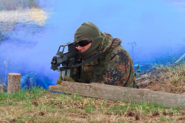 Sniper training at daytime 
