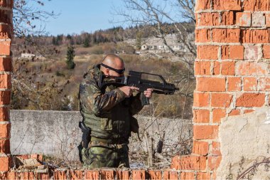 Sniper training at daytime 