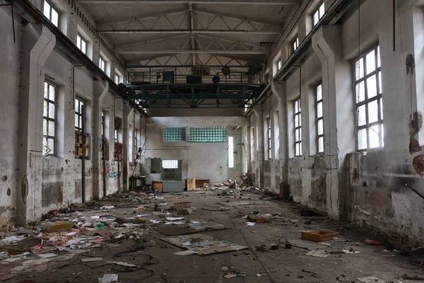 Dawna Opuszczona Fabryka Tło Miejskie — Zdjęcie stockowe