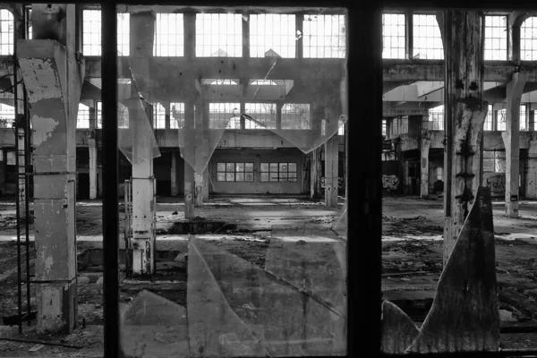 Stará Opuštěná Továrna Městské Zázemí — Stock fotografie