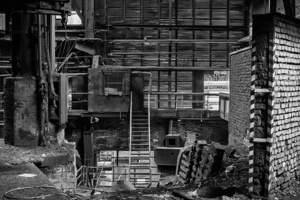 Alte Verlassene Fabrik Urbaner Hintergrund — Stockfoto