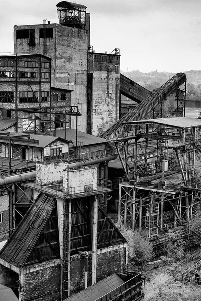 Old Abandoned Factory Urban Background — Stockfoto