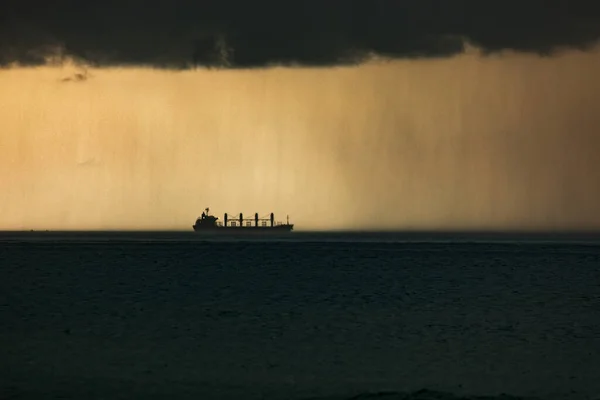 Ett Stort Fartyg Havet — Stockfoto