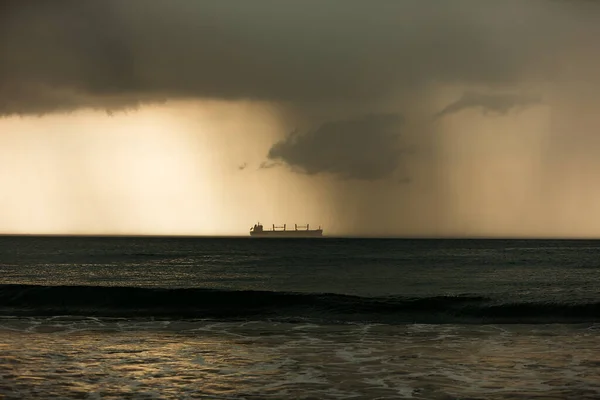 Ett Stort Fartyg Havet — Stockfoto