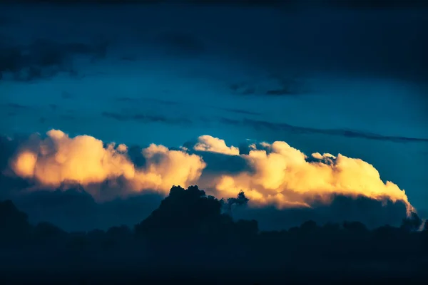 Sun Set Dramatic Sky Massive Clouds — ストック写真