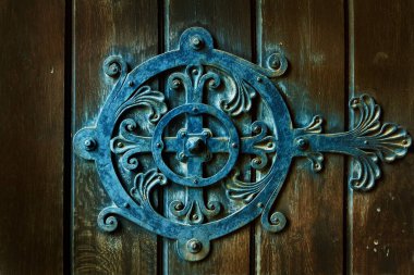 decoration of old door, closeup shot