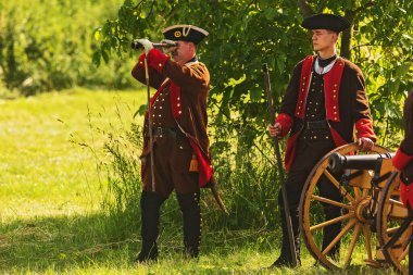 KOLIN, CZECH REPUBLIC - JUNE 16TH, 2019: The historical appearance of the Battle of Kolin between Prussian and Austrian troops played by amateur historical groups