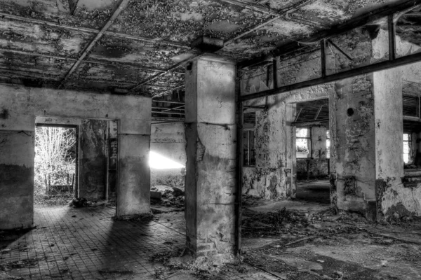 Old Abandoned Factory Urban Background — Stockfoto