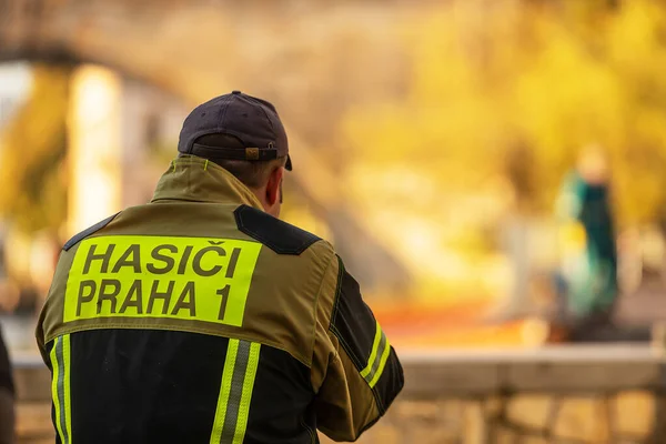 Prague Czechia Setembro 2019 Exercício Todos Componentes Sistema Resgate Durante — Fotografia de Stock