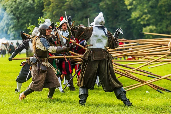 Prague Czech Republic September 2022 Demonstrations Battles Thirty Years War — Stock Photo, Image