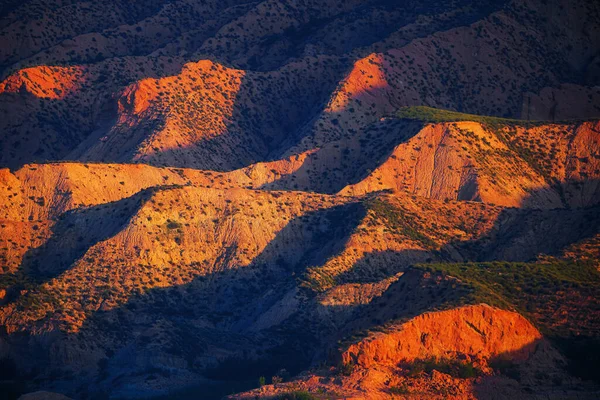 Gorafe Park Vörös Kanyonokkal Amit Pusztaságnak Nevezhetünk — Stock Fotó