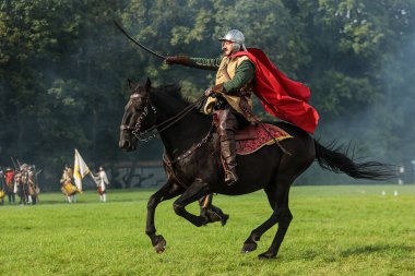 PRAG CZECH Cumhuriyet - 17 Eylül 2022: 30 Yıl Savaşları 'ndan halk için yapılan gösteriler.
