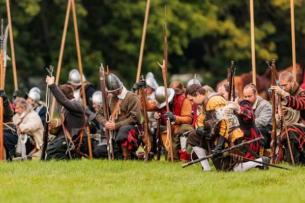 Prague Czech Republic September 2022 Demonstrations Battles Thirty Years War — Stock Photo, Image