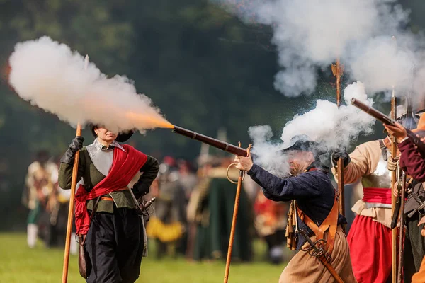 Prague Czech Republic September 2022 Demonstrations Battles Thirty Years War — Stock Photo, Image