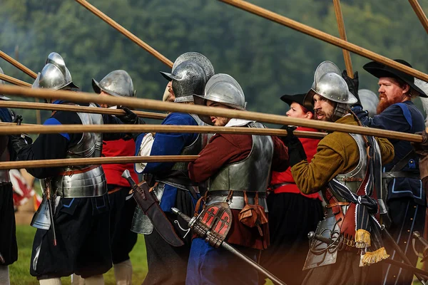 Prague Czech Republic September 2022 Demonstrasjoner Slag Fra Trettiårskrigen Offentligheten – stockfoto