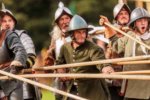 Prague Czech Republic September 2022 Demonstrations Battles Thirty Years War — Stock Photo, Image