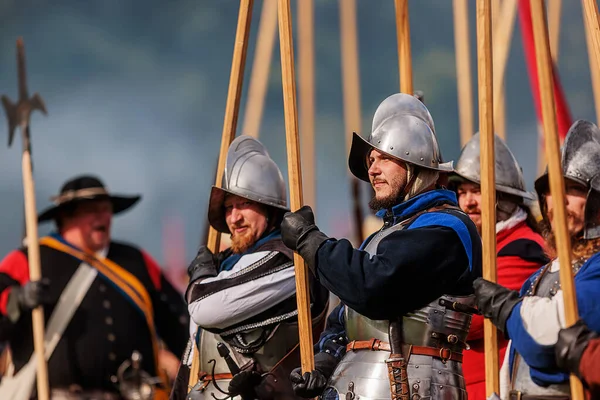 Prague Czech Republic September 2022 Demonstrations Battles Thirty Years War — Stock Photo, Image