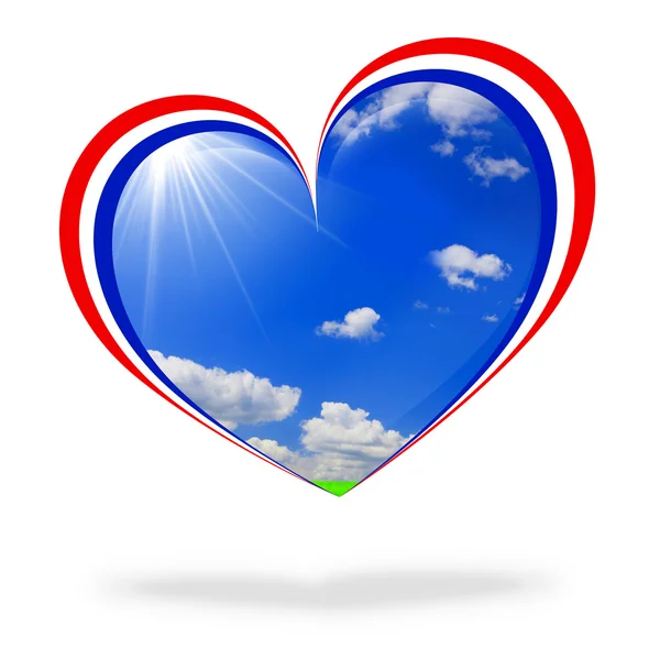 France flag heart — Stock Photo, Image