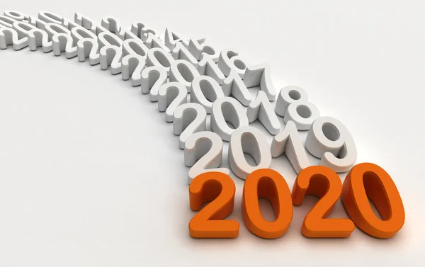 2020 - Representation passing years — Stock Photo, Image