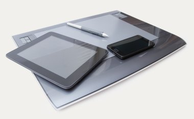 Office - graphics tablet tablet, smartphone clipart