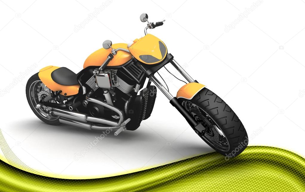 Custom motorcycle modern 3D