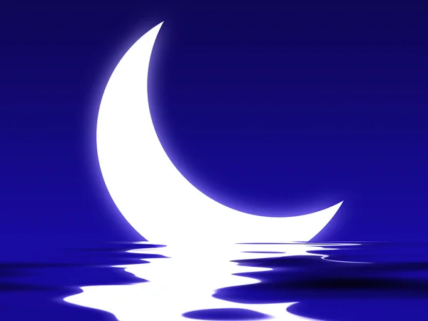 Moon in the lagoon — Stock Photo, Image