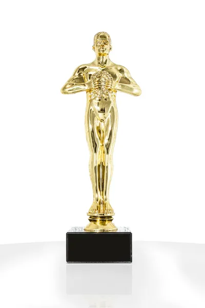 Оскар - Золотий трофей Стокове Зображення