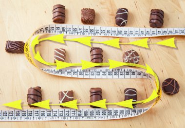 Chocolates - counting calories clipart