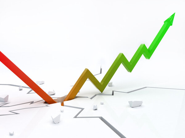 Graph that breaks the floor and then goes back