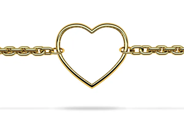 Hearts cross in gold — Stock Photo, Image