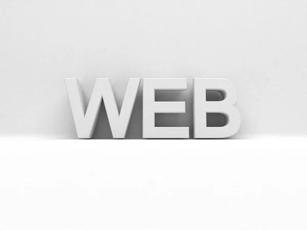 Written Web in 3d white — Stockfoto