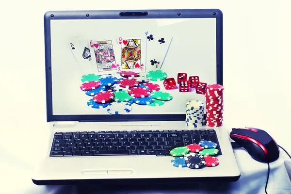 Online-Glücksspiel lizenzfreie Stockbilder