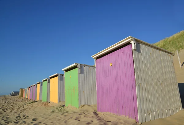 Stranden stugor — Stockfoto