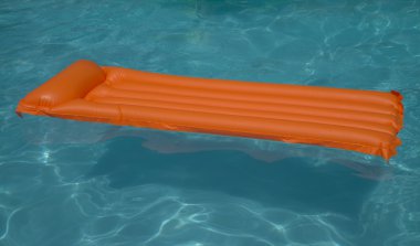 air mattress floating in pool clipart
