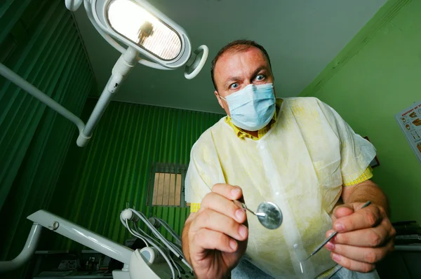 Crazy dentist — Stock Photo, Image