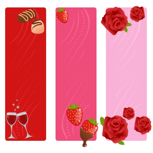 Conjunto de banners de San Valentín — Vector de stock