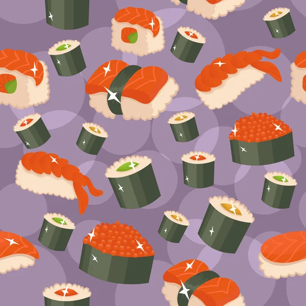 Fundo sushi sem costura —  Vetores de Stock
