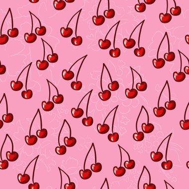 Dikişsiz kiraz yarım yamalak arka plan