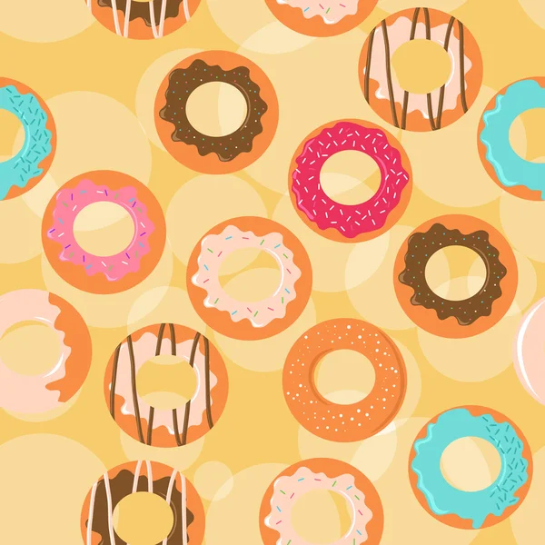 Seamless donuts background — Stock Vector