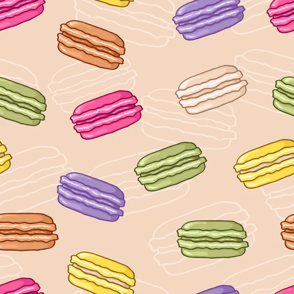 Macaroons fundo — Vetor de Stock