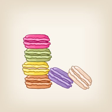 vektör yığını renkli macaroons