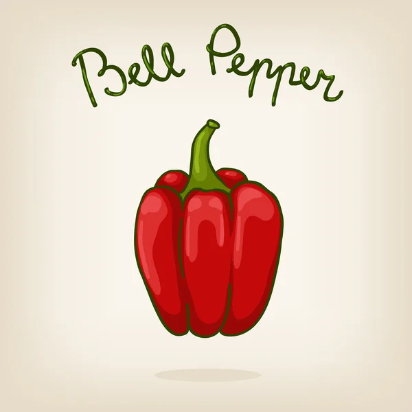 Cute illustration of bell pepper — Stock Vector