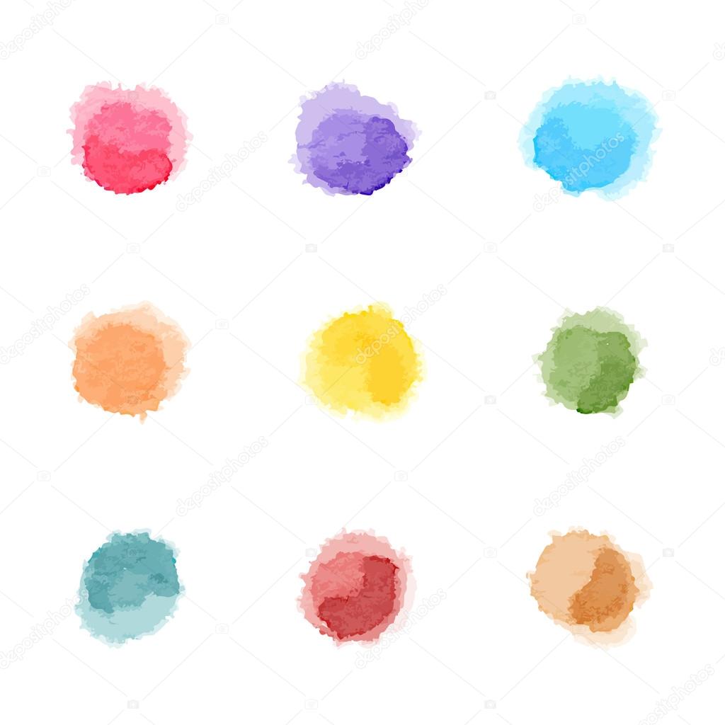 Download Watercolor vector rainbow dots — Stock Vector ...