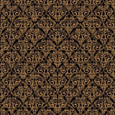 Dikişsiz Barok damask arka plan