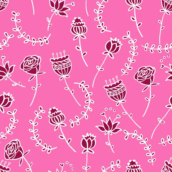 Seamless pattern flowers — Stock Vector