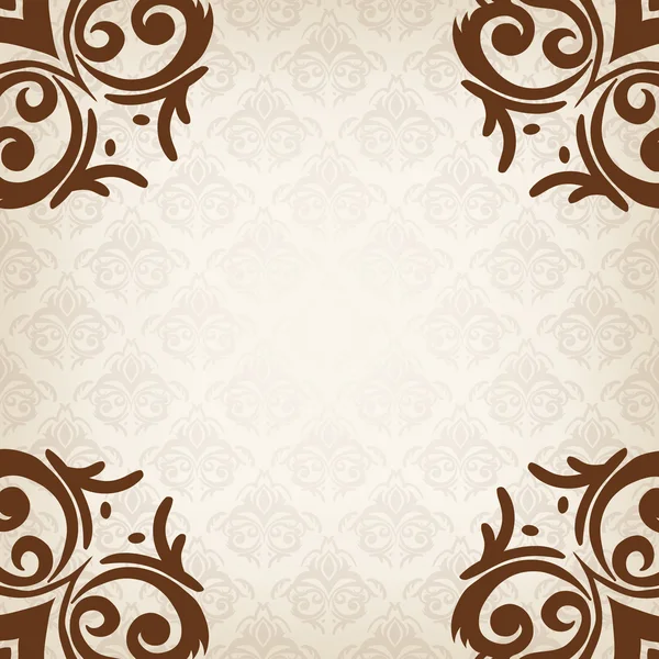 Bordure damassé style baroque — Image vectorielle