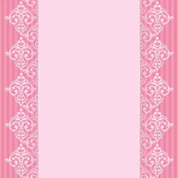 Nahtloser pinkfarbener Rahmen — Stockvektor