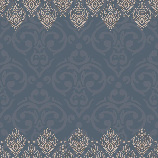 Baroque damask background — Stock Vector