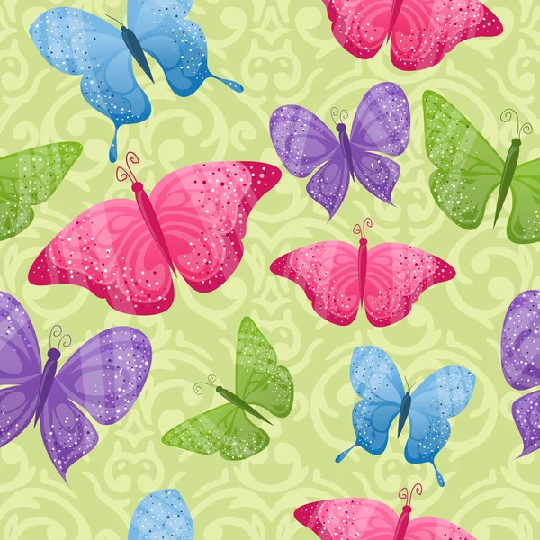 Background with butterflies — Stock Vector