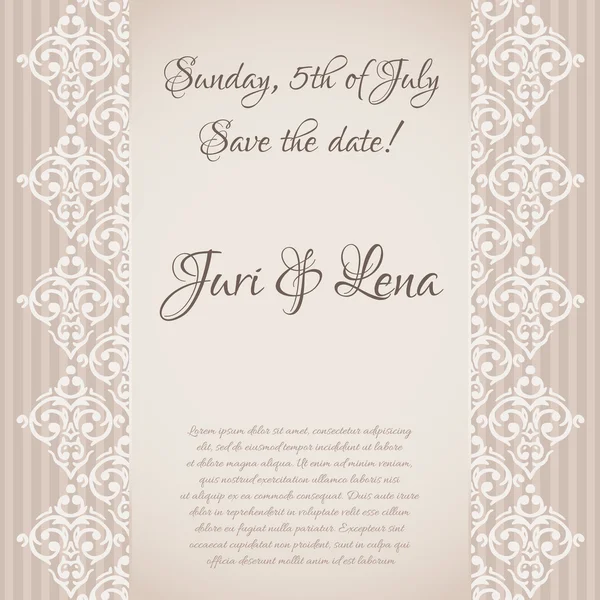 Invitation baroque fond — Image vectorielle